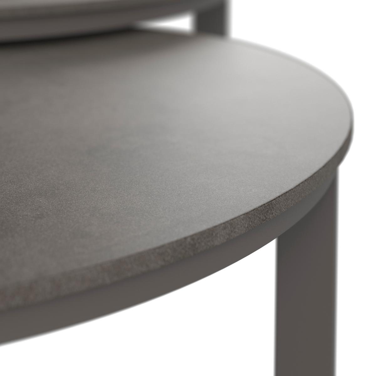 Loungegarnitur Malou Dunkel grau Textil/Metall - Dunkelgrau/Anthrazit, Modern, Textil/Stein (218/68/76,5cm) - Bessagi Garden