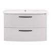 TVÄTTSTÄLL MED KOMMOD FLORENZ -EXKLUSIV- - vit/svart, Modern, metall/trämaterial (90/60/45cm) - Mömax