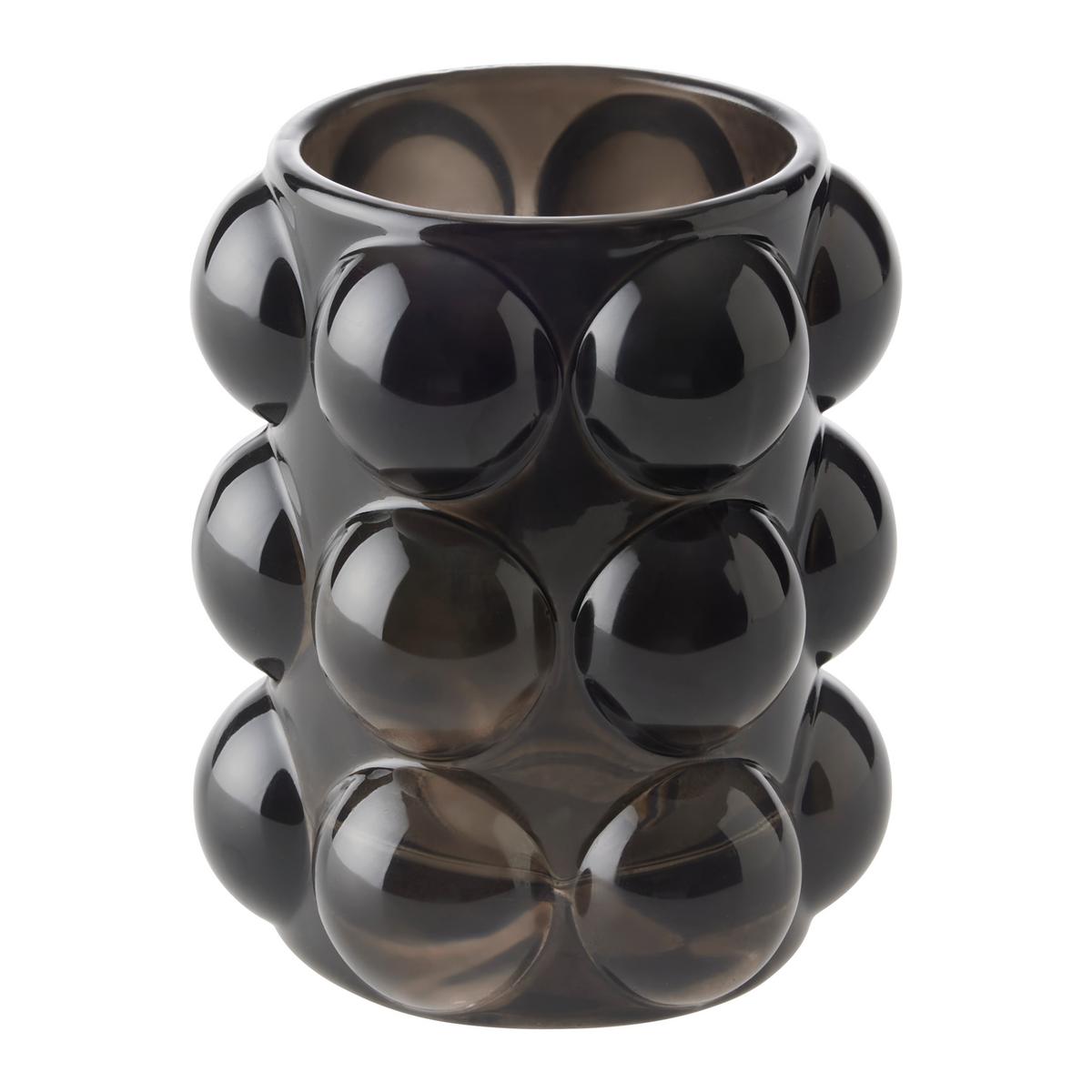Kerzenhalter Linus Schwarz Ø ca. 8,3cm - Schwarz, Glas (8,3/9,8cm) - Mömax