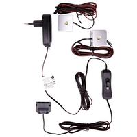 Glasbodenbeleuchtungs-Set in Anthrazit, 2er-Set - Anthrazit, MODERN, Kunststoff (3/3/2,5cm) - Mömax