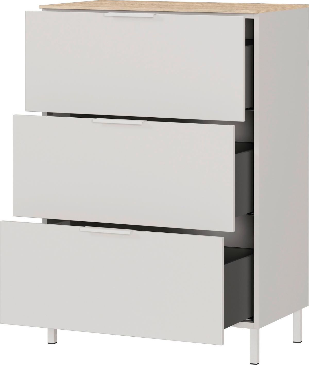 Kommode Gw-Savoca - Kaschmir/Eichefarben, Modern, Holzwerkstoff/Metall (68/98/40cm) - Mömax