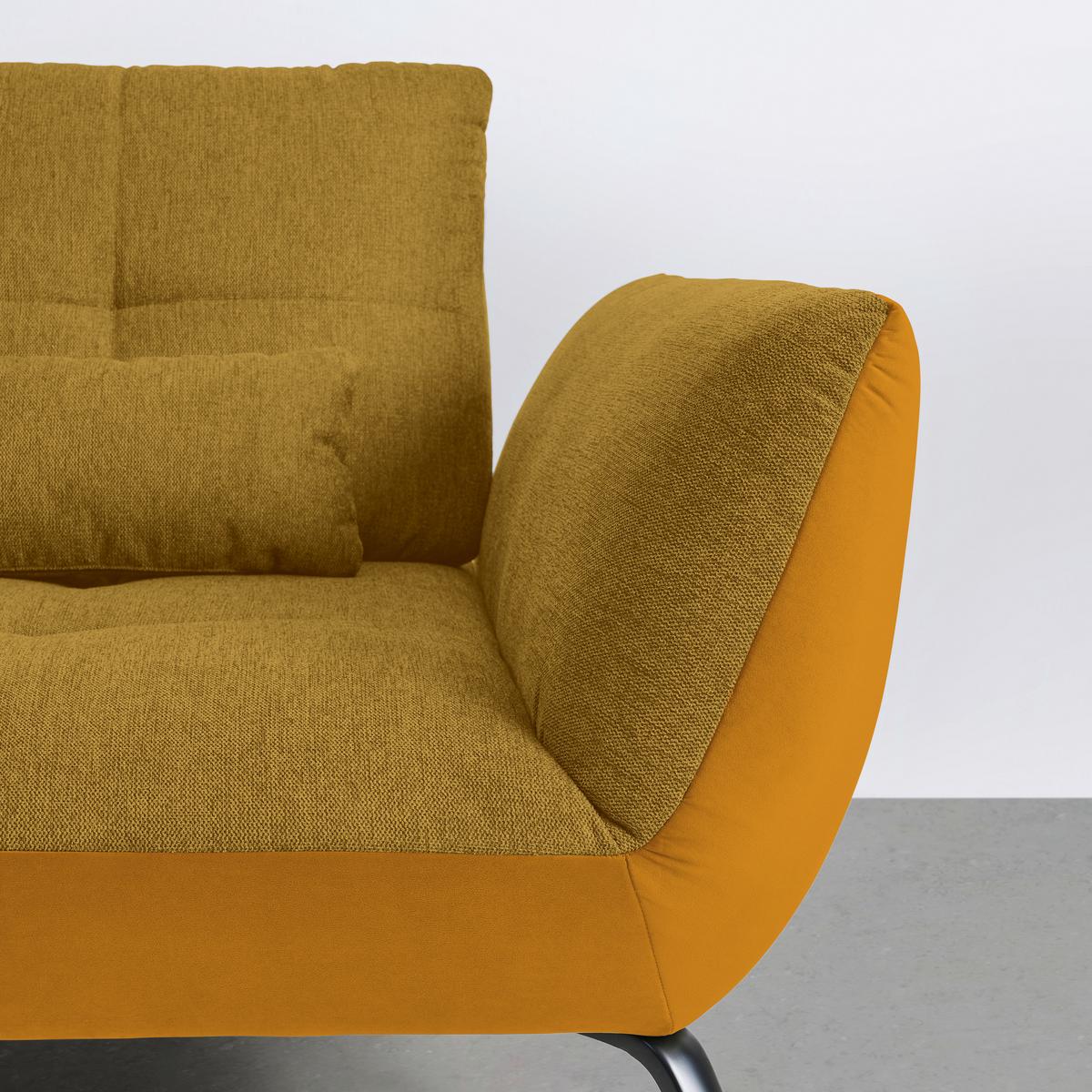 Wohnlandschaft Trendy Goldfarben/Senfgelb - Senfgelb/Goldfarben, MODERN, Holzwerkstoff/Textil (250/93/310cm) - Premium Living
