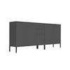 Sideboard Mailand Set 10 Anthrazit - Anthrazit, MODERN, Holzwerkstoff/Metall (184,5/86/33cm) - MID.YOU