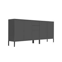 Sideboard Mailand Set 10 Anthrazit - Anthrazit, MODERN, Holzwerkstoff/Metall (184,5/86/33cm) - MID.YOU