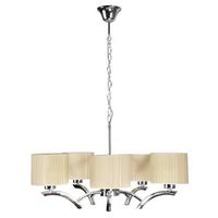 Viseća Svjetiljka Draga - boje kroma/krem, Konvencionalno, metal/tekstil (58/58/95cm)