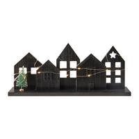 Dekor Ház Lizie - fekete, faalapú anyag (30/20/5cm) - Modern Living