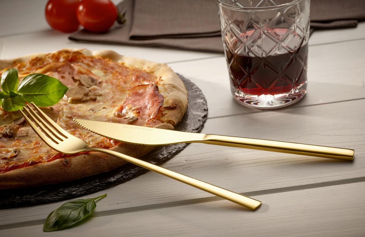 Pribor Za Pico Pizza, Zlata, 8-Delni - zlate barve, Basics, kovina - Echtwerk