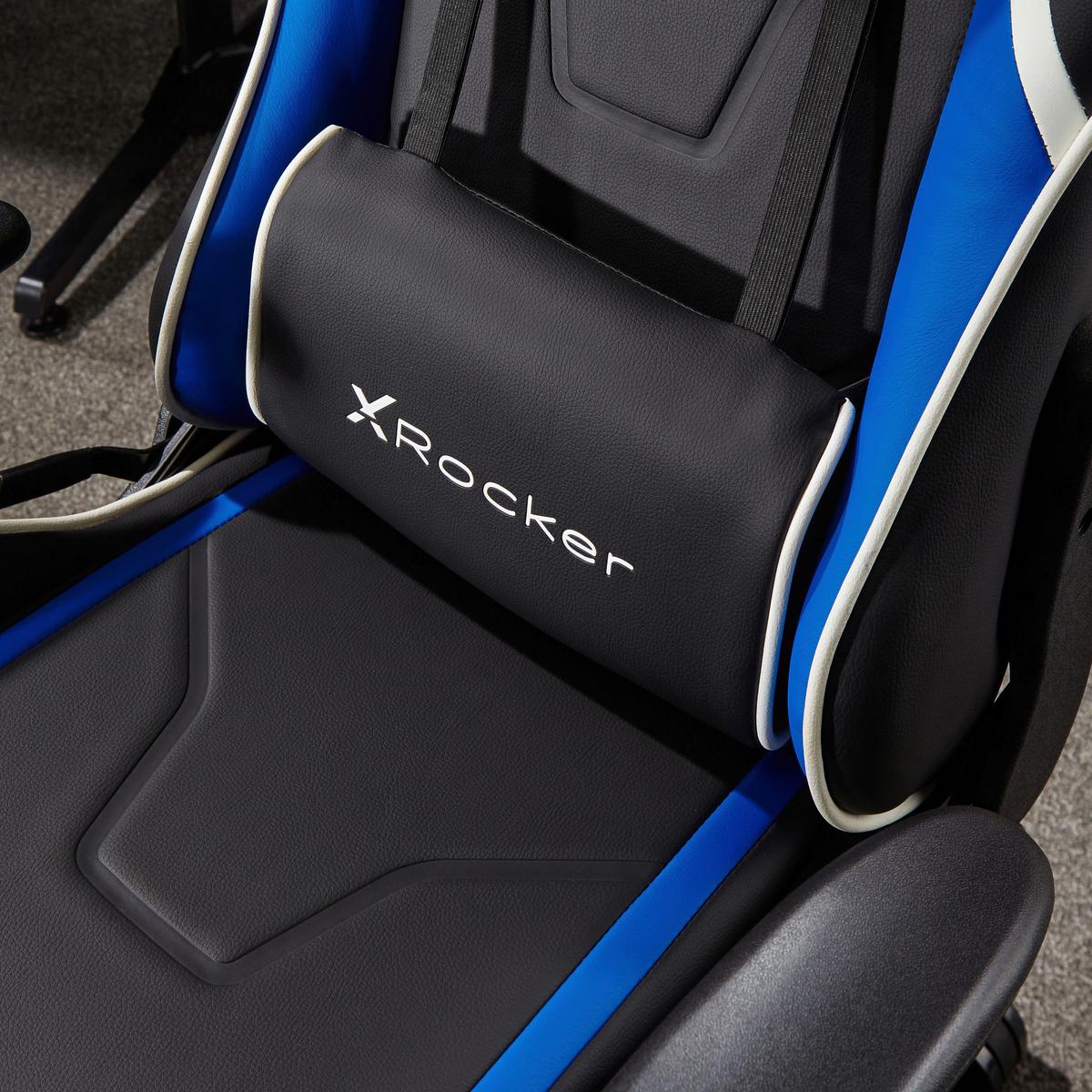 Gamingsessel Agility ca. 55x113x62,5cm Blau/Schwarz - Blau/Schwarz, MODERN, Kunststoff/Textil (55/113/62,5cm) - X Rocker