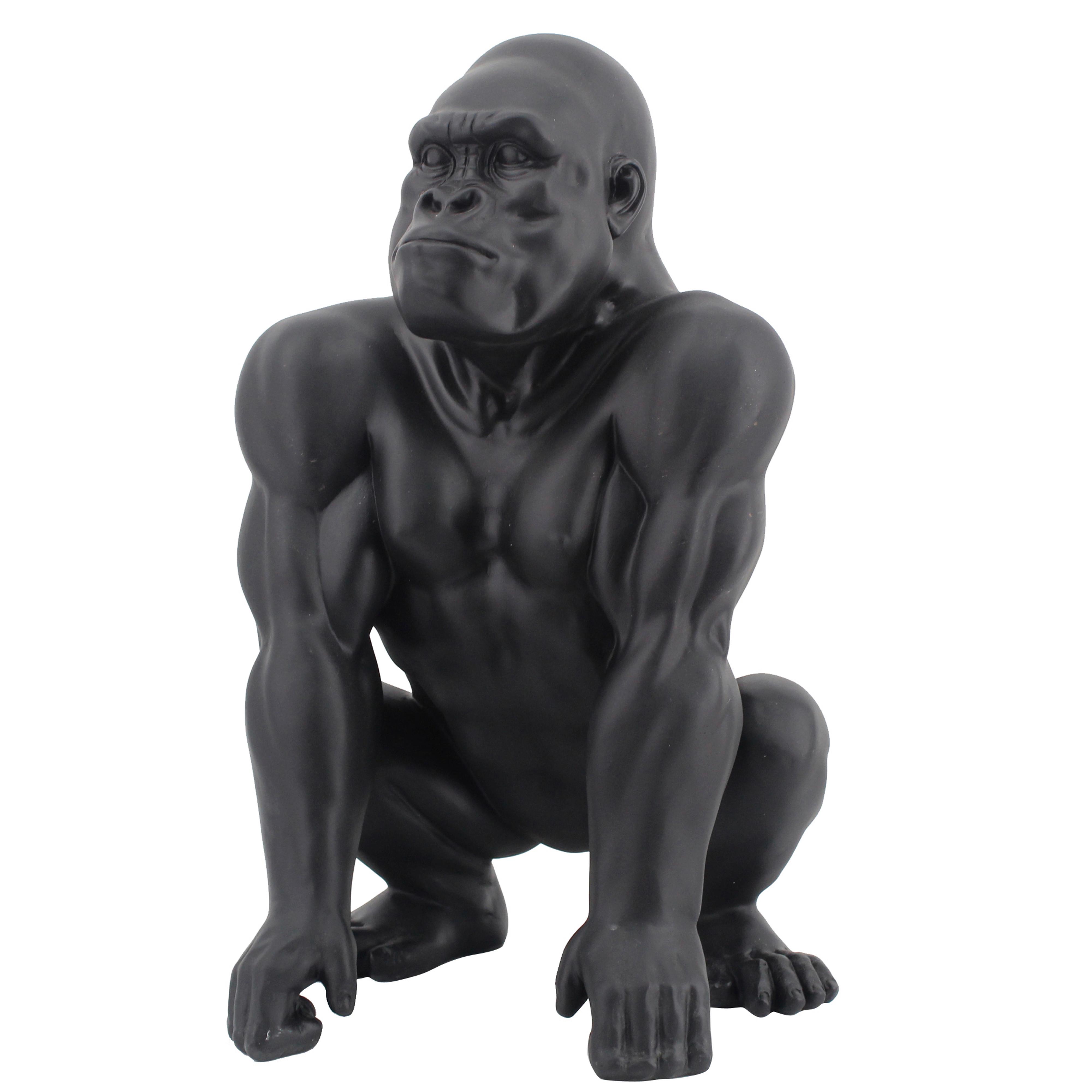 ZWIERZĘ DEKORACYJNE GORILLA - czarny, Lifestyle, tworzywo sztuczne (29,5/45/28cm) - Ambia Home