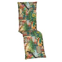 Relaxsesselauflage Texas ca. 170x46 cm Dschungel - Grün, Basics, Textil (170/46/8cm) - Gardenson