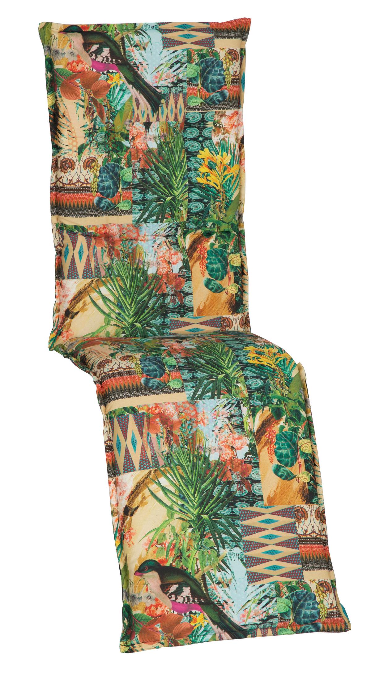 Relaxsesselauflage Texas ca. 170x46 cm Dschungel - Grün, Basics, Textil (170/46/8cm) - Gardenson