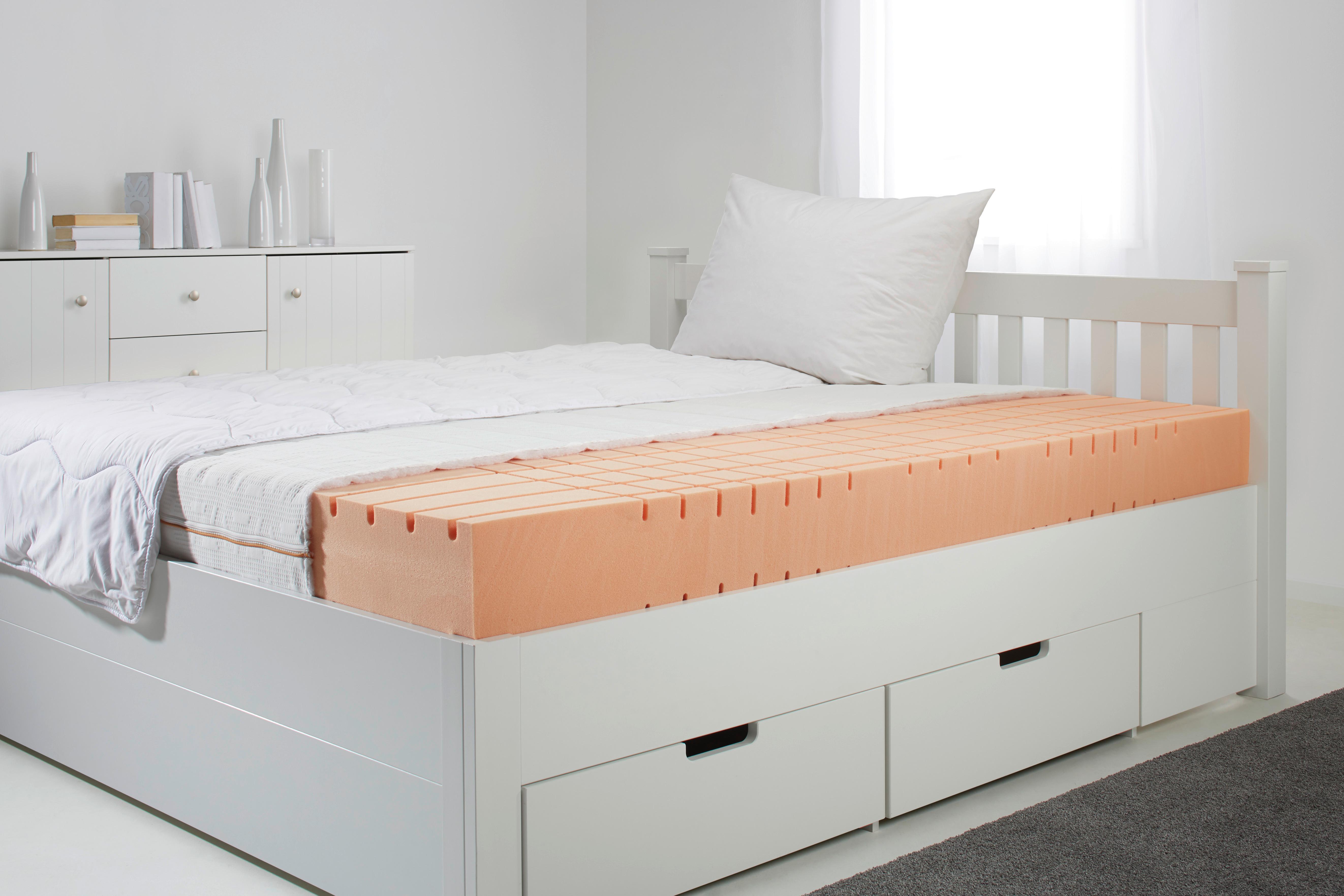 Matratze Primus Pure 250 H2 ca. 80x200cm - Weiß, Textil (80/200cm) - Schlaraffia