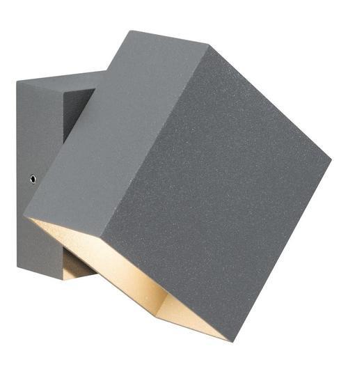 LED-Wandleuchte Cybo in Grau max. 3 Watt - Grau, Basics, Metall (10/9,3/10cm) - Paulmann