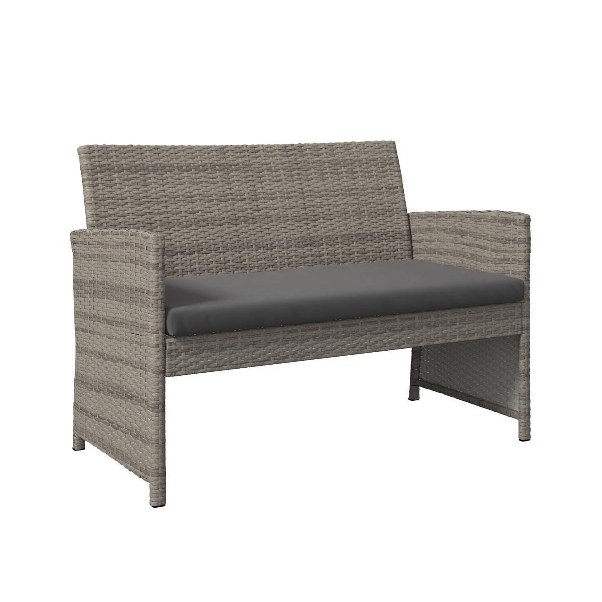 Kerti Garnitúra Michelle - világosszürke/antracit, Basics, műanyag/textil