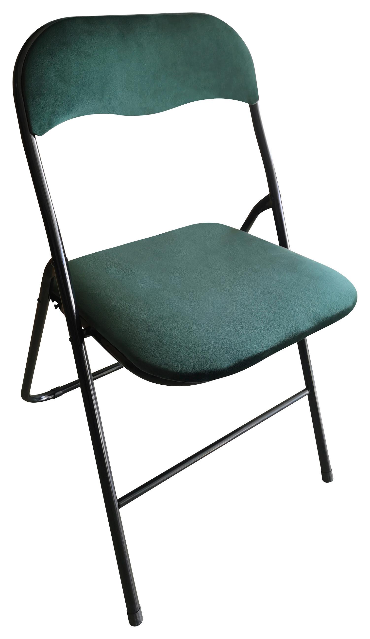KLAPPSTOL WALTER II -SB- - svart/mörkgrön, Klassisk, metall/textil (44/78/45,5cm) - Mömax