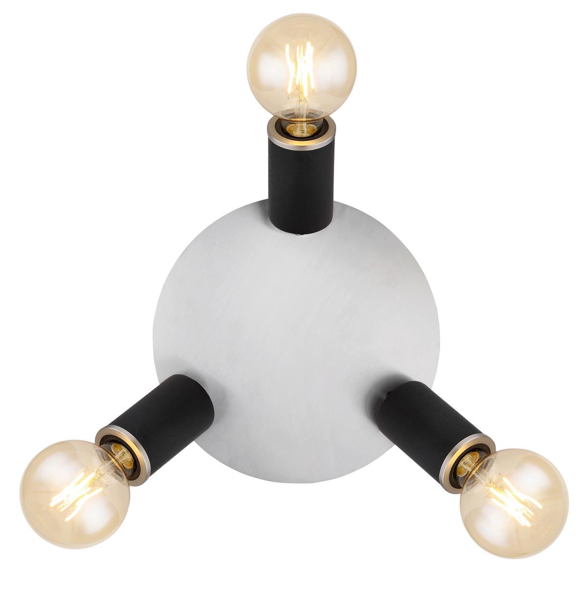 Reflektor Joseba - boje nikla/crna, Basics, drvo/metal (28/18cm) - Globo