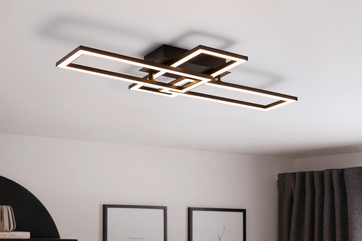 Stropna Led Svjetiljka Ferm - crna, Moderno, plastika (65/34,8/7,3cm) - Premium Living