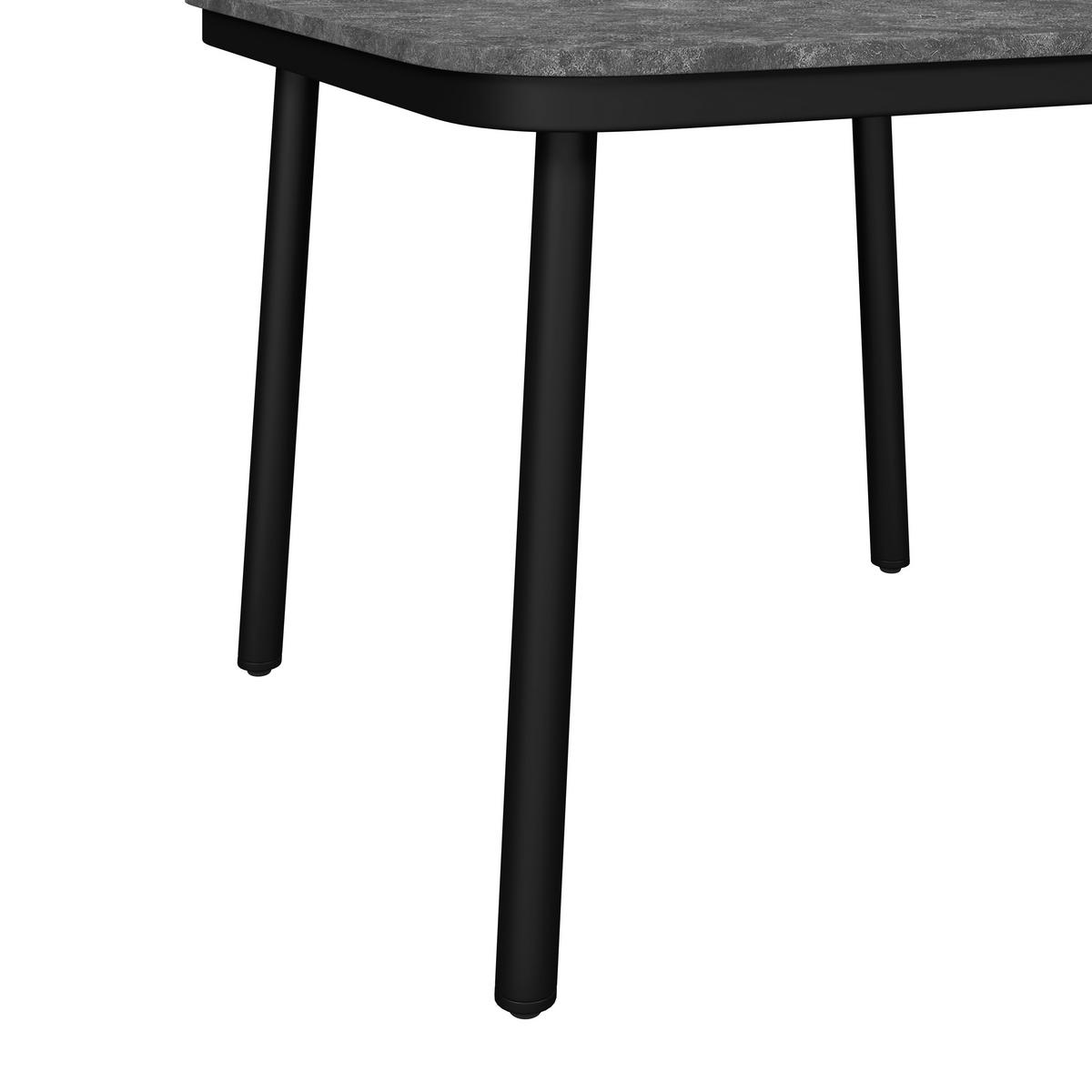 Garnitură grădină Lissa - gri închis/culoare lemn păr, Modern, plastic/metal - Bessagi Garden