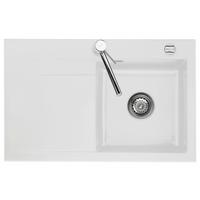 Spüle Stema80 Weiß - Weiß, MODERN, Stein (77/48cm) - Systemceram