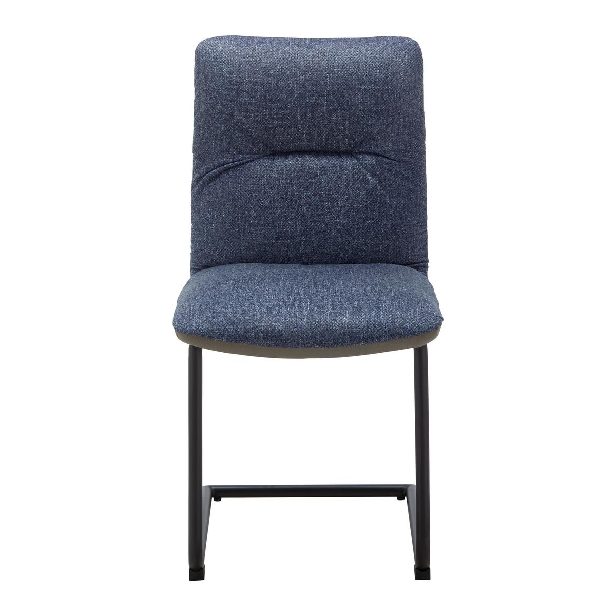 KRZESŁO NA PŁOZIE SARAH - niebieski/czarny, Modern, metal/drewno (49/88/59cm) - Bessagi Home