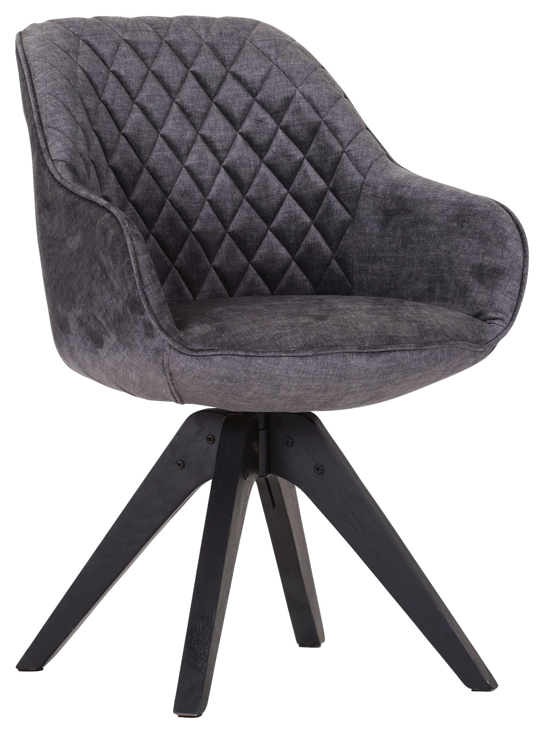 KRZESŁO Z PODŁOKIETNIKAMI COOL - ciemnoszary/czarny, Lifestyle, tkanina/drewno (60/83/65cm) - Landscape