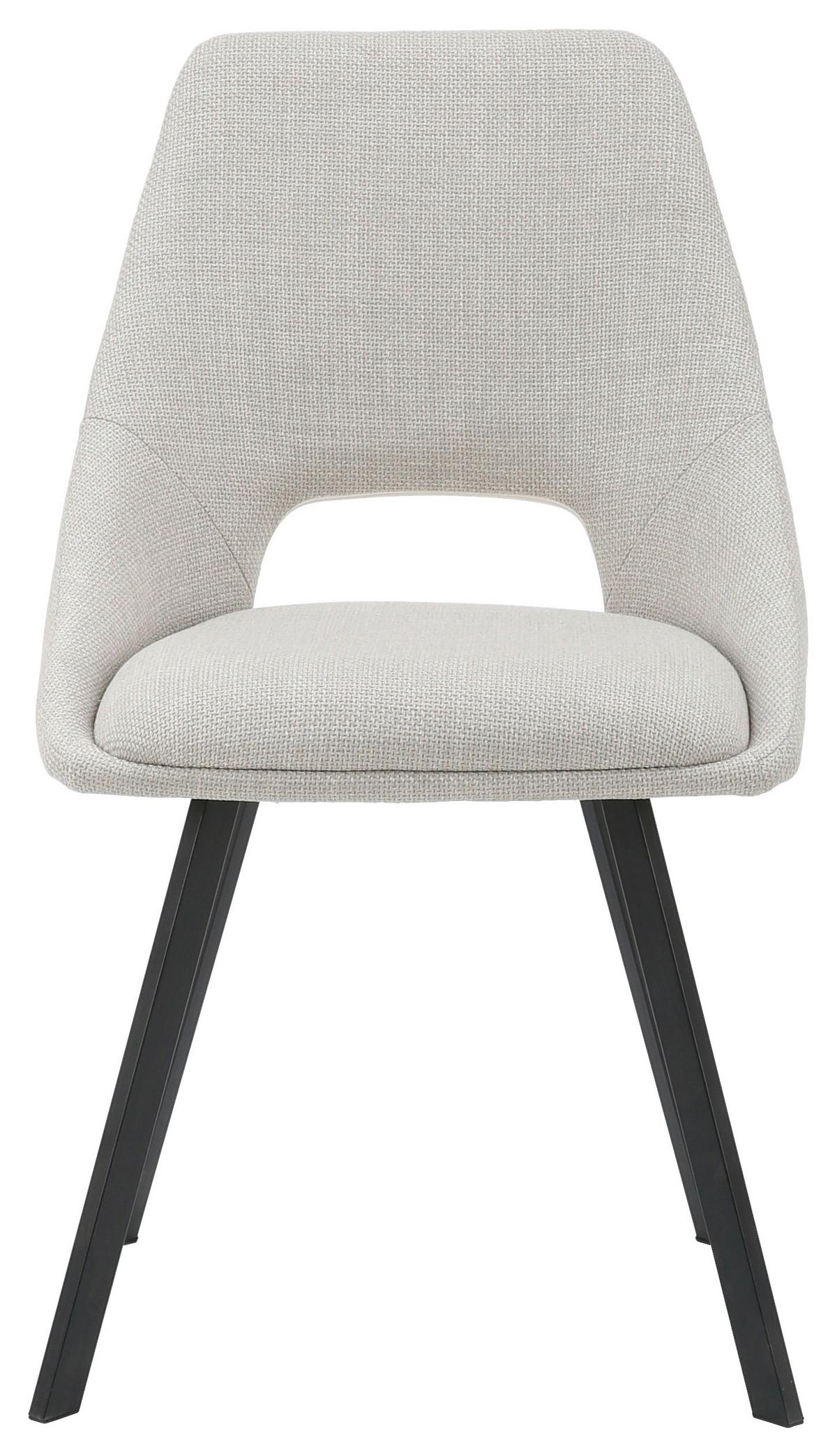 Stolica Alisa - bež/crna, Moderno, metal/tekstil (50/57/83cm) - Mömax