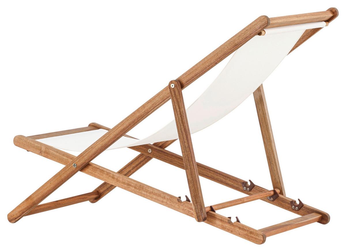 STRANDSTUHL PEACHY - Beige/Naturfarben, KONVENTIONELL, Holz/Textil (57/80/105cm) - Gardenson
