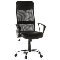 Pisarniški Stol Stryka Netz, Črna - srebrne barve/črna, Basics, kovina/umetna masa (60/122/52cm) - MID.YOU