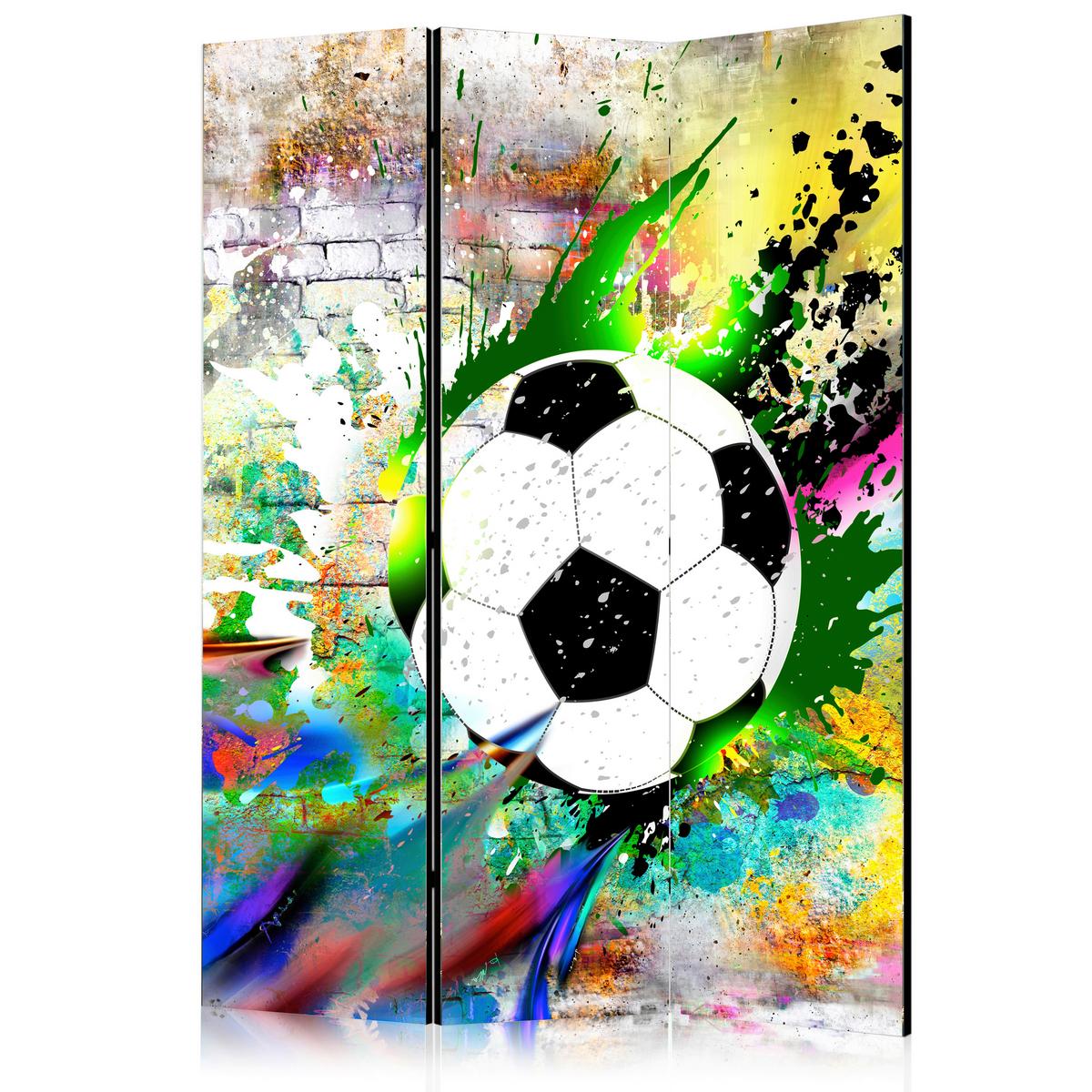 Paravan Urban Gameplay, 3-Delni, Dvostranski - večbarvno, Basics, tekstil/les (135/172/3cm) - artgeist