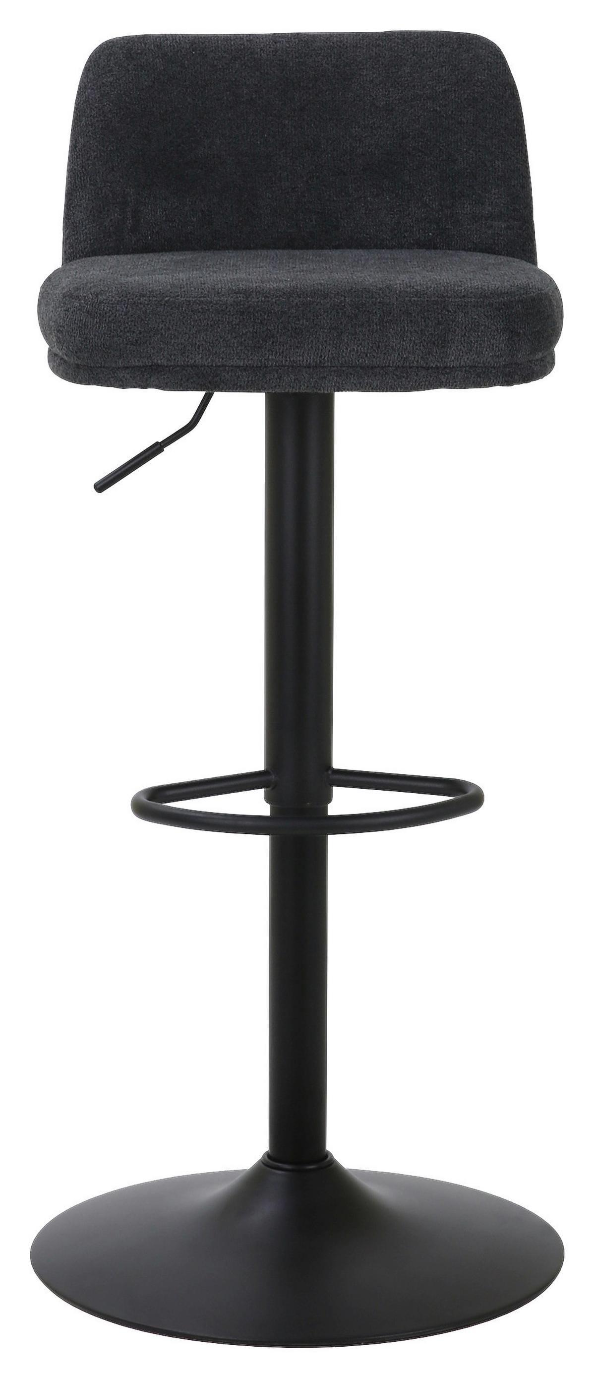 Barski Stol Anton, Črna - črna, Moderno, kovina/tekstil (45/82-103/50cm) - Mömax
