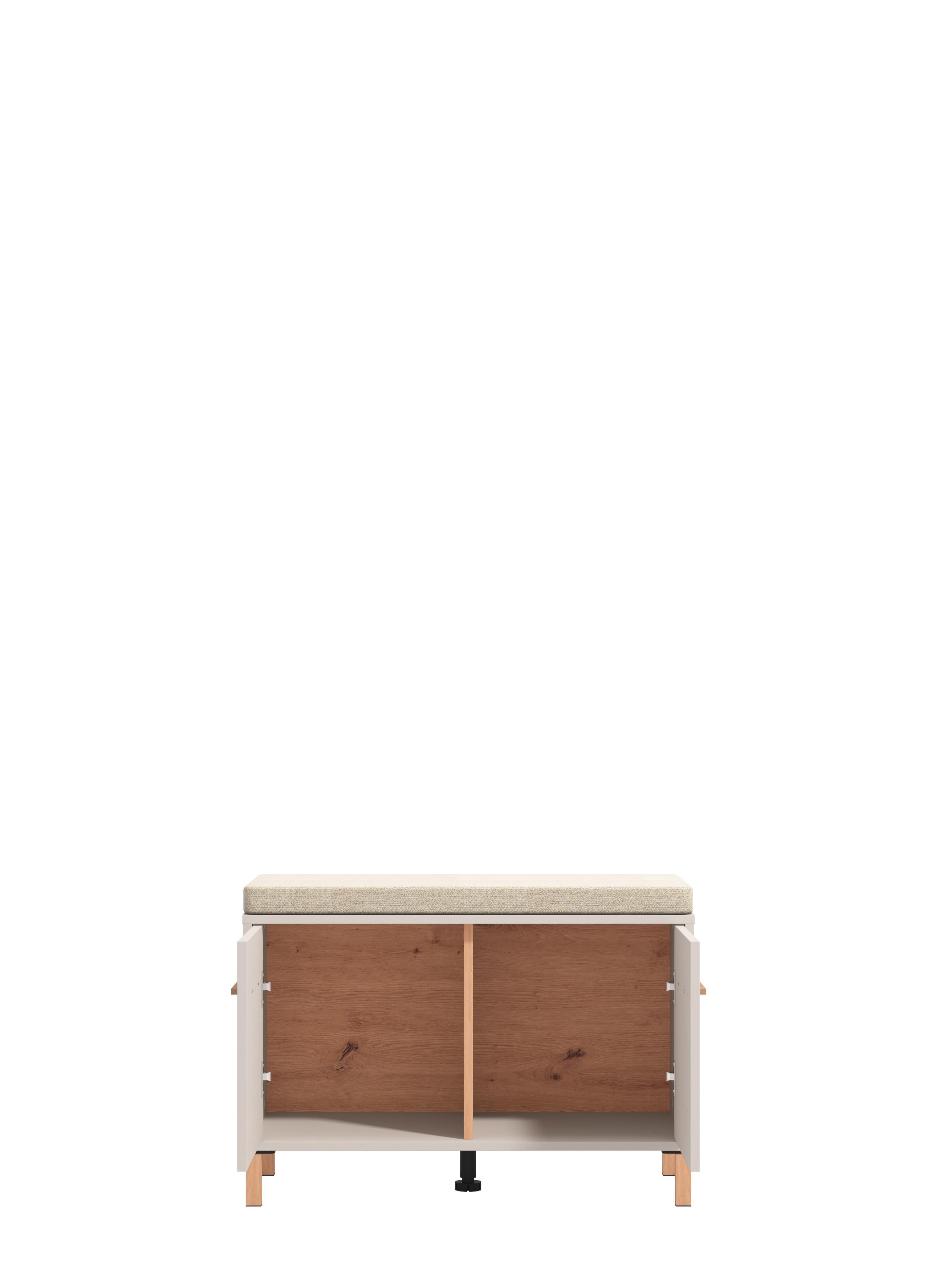 Előszobapad Belfort - natúr/kasmír, Modern, faalapú anyag/textil (80/52/40cm)