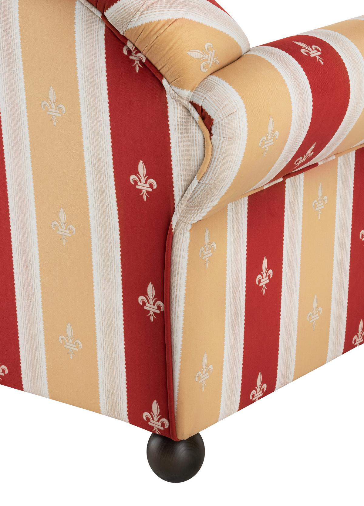2,5-Sitzer-Sofa Torello Rot Mikrofaser - Wengefarben/Rot, KONVENTIONELL, Holz/Textil (198/84/80cm) - Livetastic