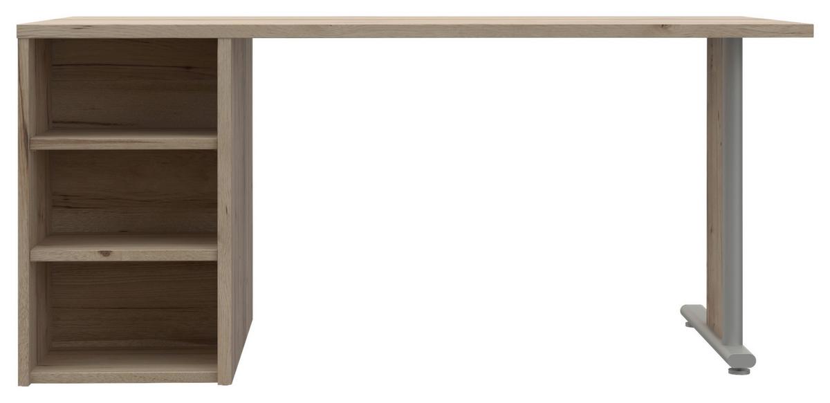 Radni Stol Ducato - bijela/hrastove planke, Moderno, drvni materijal/metal (160/72,8/80cm) - Premium Living