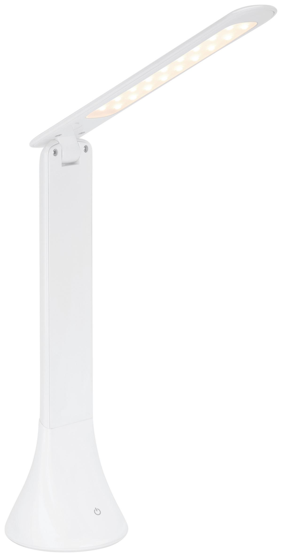 Led Íróasztali Lámpa Uff - fehér, Modern, műanyag (7,8/7,8/24,8cm) - Mömax