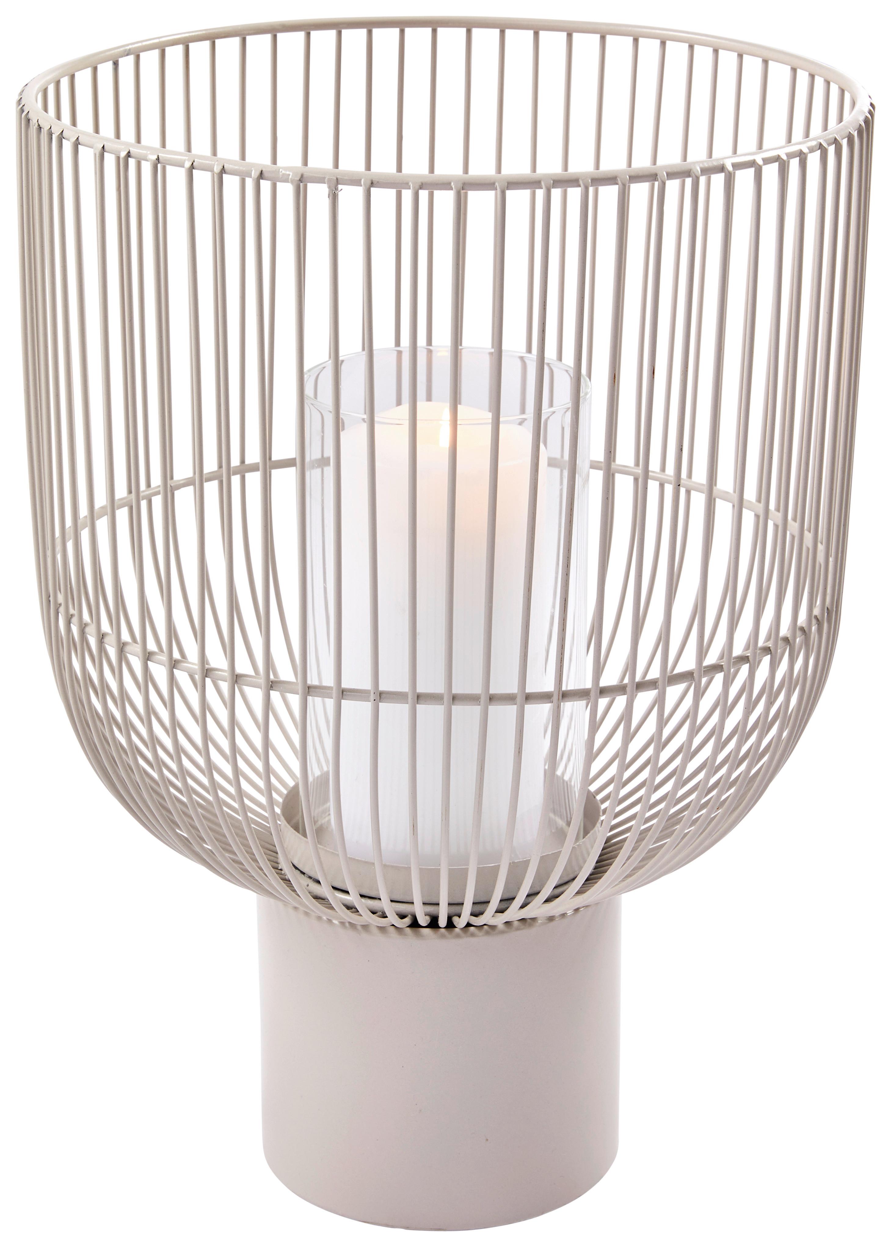 LATARENKA 9719507 - SIMPLY NORDIC - beżowy, Basics, metal/szkło (25/25/35cm)