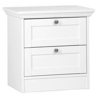 SZAFKA NOCNA LANDWOOD 65 - kolor srebrny/biały, Lifestyle, materiał drewnopochodny/metal (50/50/35cm) - MID.YOU