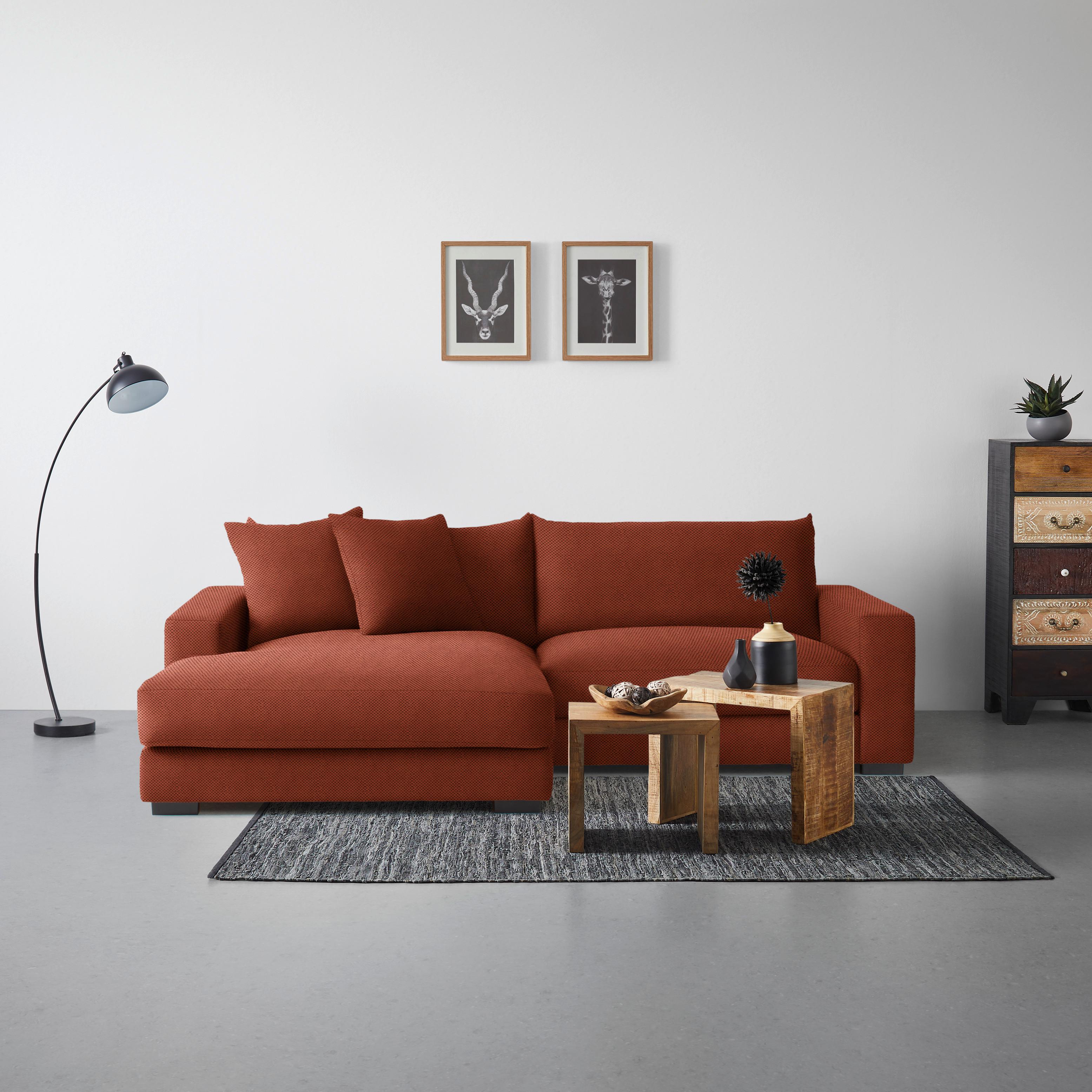 Ecksofa Pedro Terracotta - Terracotta, MODERN, Textil (180/83/265cm) - Mömax