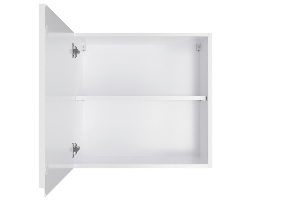 Küchenoberschrank Monza ca. 60x57 cm Weiß - Weiß Hochglanz/Weiß, LIFESTYLE, Holzwerkstoff (60/57/34cm) - Held
