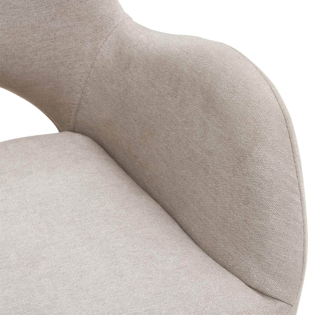 KRZESŁO Z PODŁOKIETNIKAMI ELLA - beżowy/biały, Modern, metal/drewno (62/84/62cm) - Livetastic