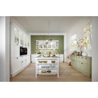 Einbauküche Windsor Lack in Grün/Weiß - Weiß/Grün, ROMANTIK / LANDHAUS, Holzwerkstoff - Nolte Küchen