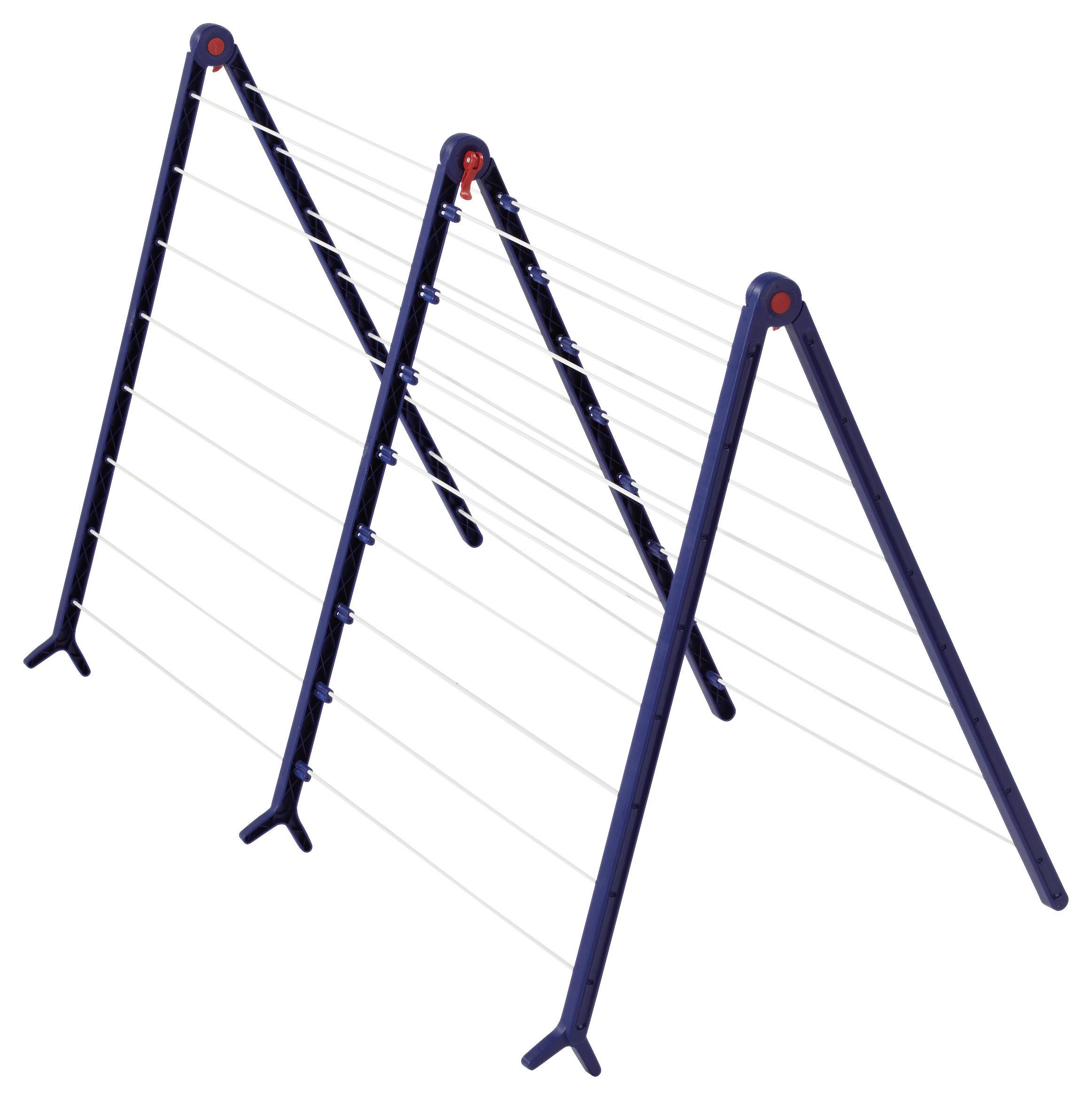 SUSZARKA NA PRANIE NA WANNĘ 81702 - niebieski/biały, Basics, tworzywo sztuczne (96-189/68/70cm) - Leifheit