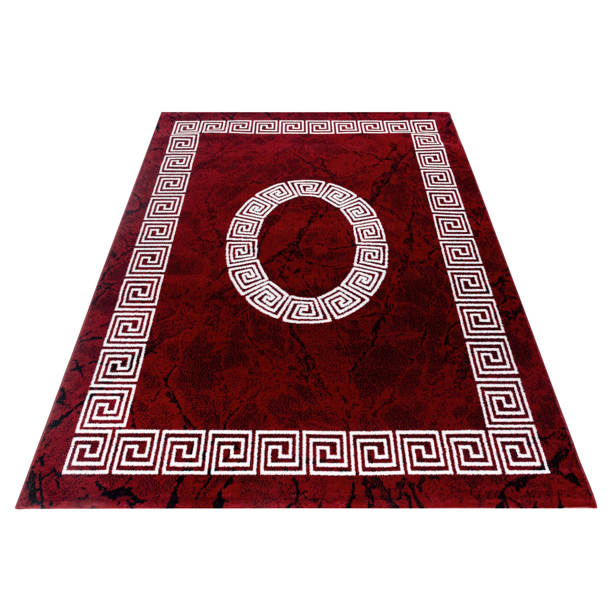 Webteppich Plus Rot ca. 140x200cm - Rot/Weiß, Basics, Textil (140/200cm) - Ayyildiz 