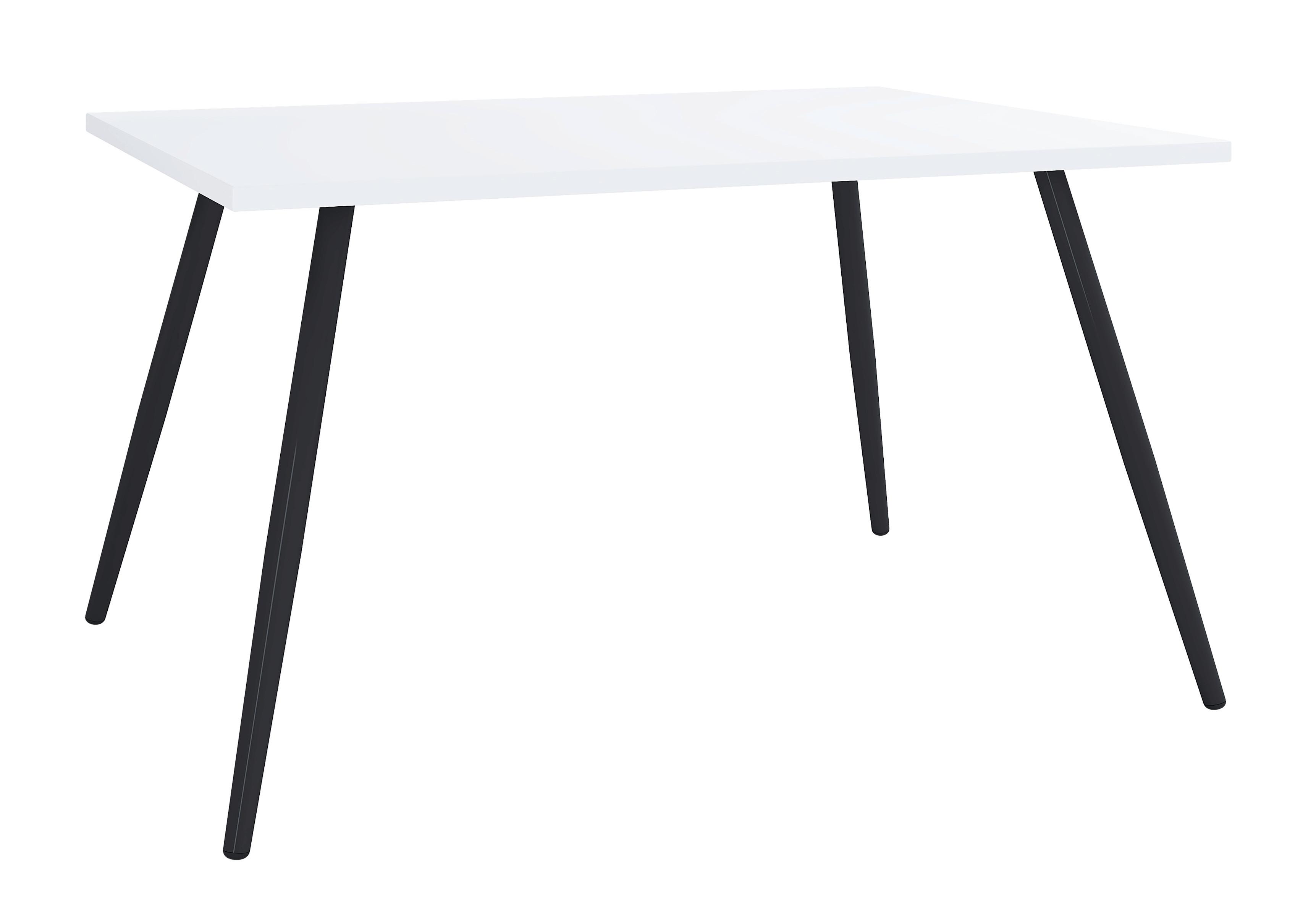 Pisalna Miza Salia, Bela, Črna, 80x50cm - črna/bela, Moderno, kovina/leseni material (80/50/70cm) - MID.YOU