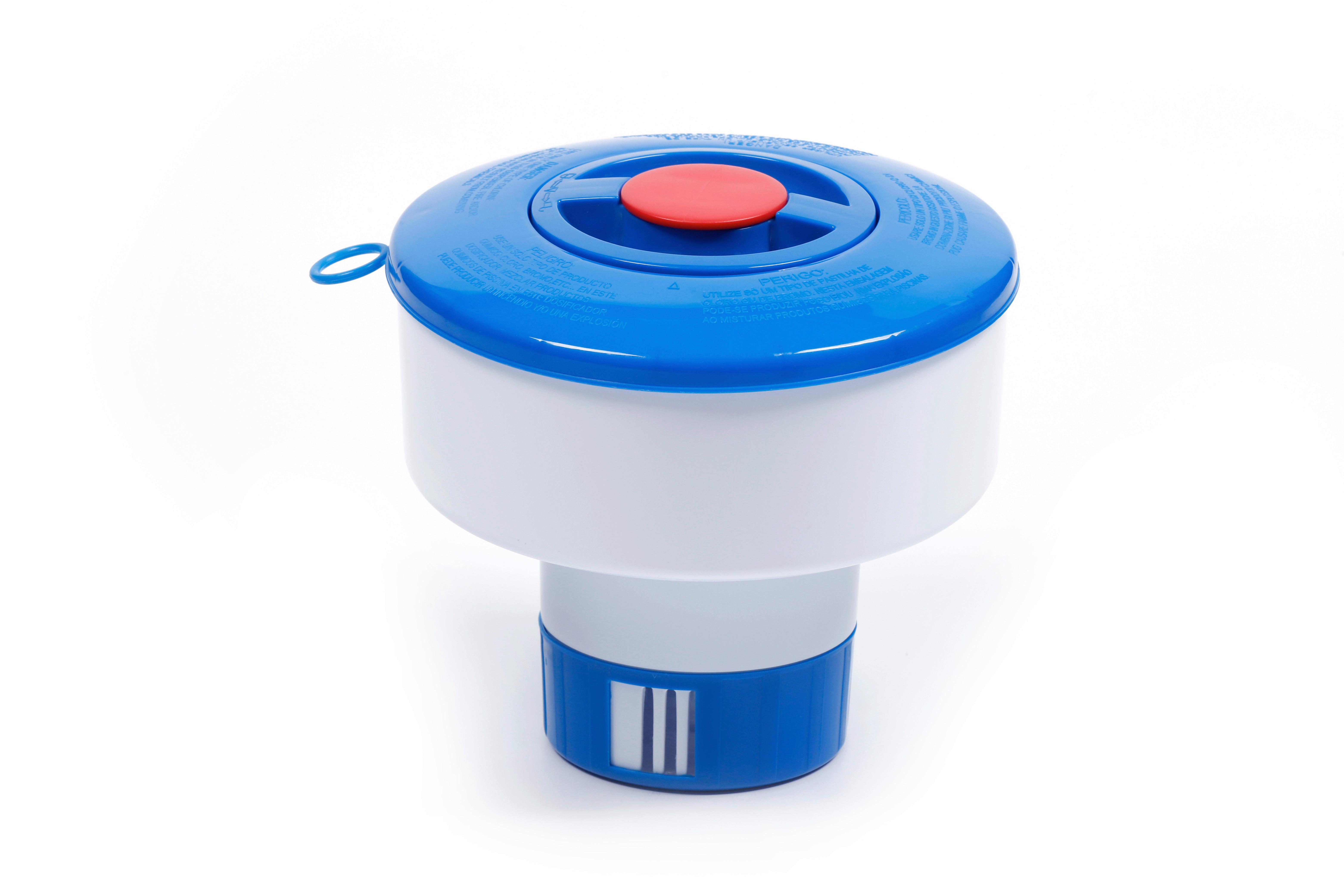 Fertőtlenítőszer Adagoló Pooltrend Úszó Vegyszeradagoló - sárga/világoskék, Basics, műanyag (17,5/10/17,5cm)