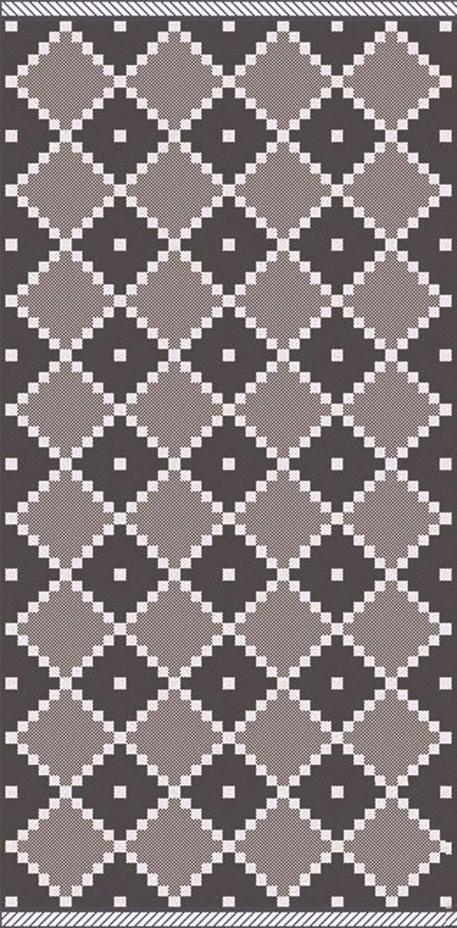 Flachwebeteppich Phoenix 1 in Grau ca. 80x150cm - Anthrazit/Grau, MODERN, Textil (80/150cm) - Modern Living