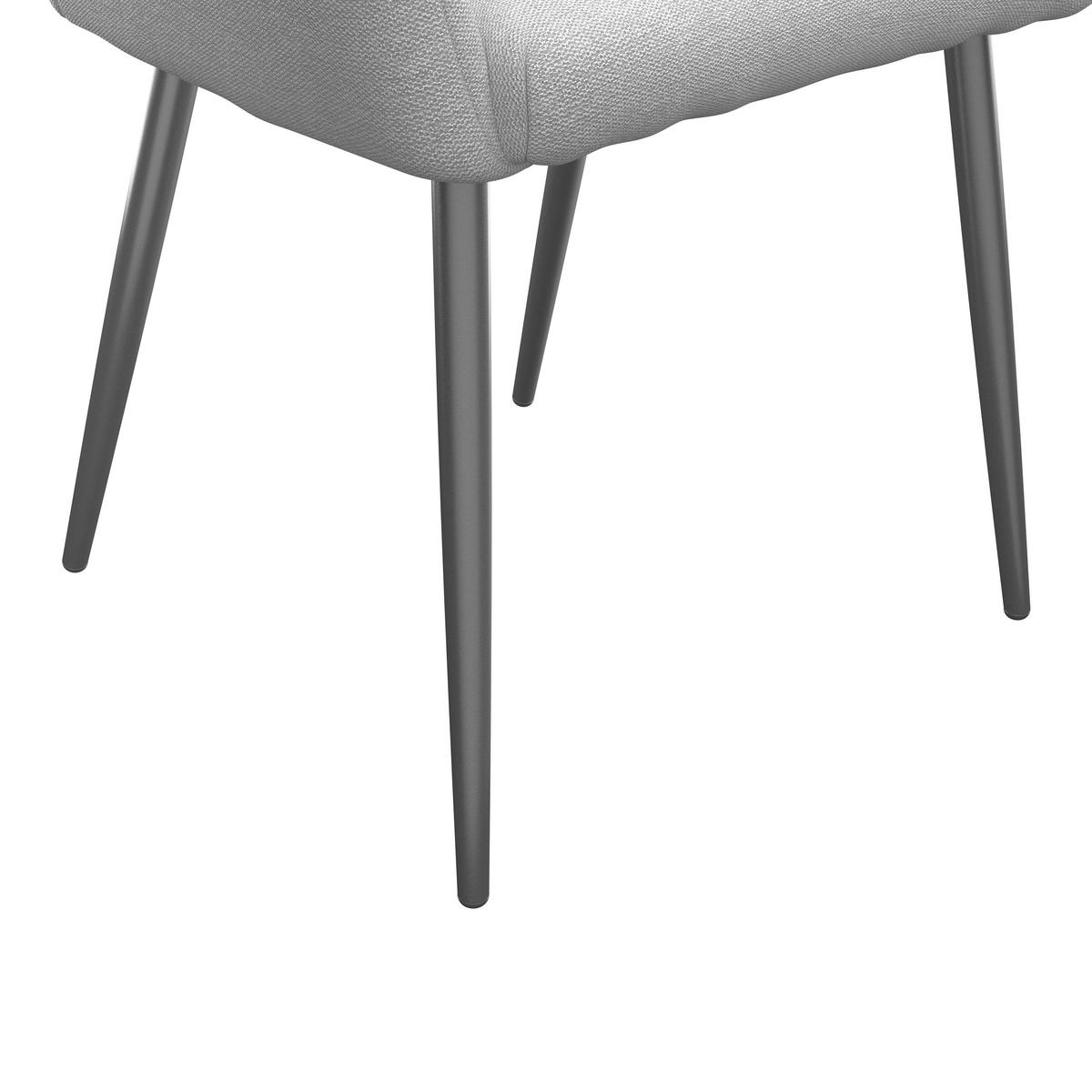 Naslanjač Joe Ii, Svetlo Siva - črna/svetlo siva, Konvencionalno, kovina/tekstil (58/86/61cm)