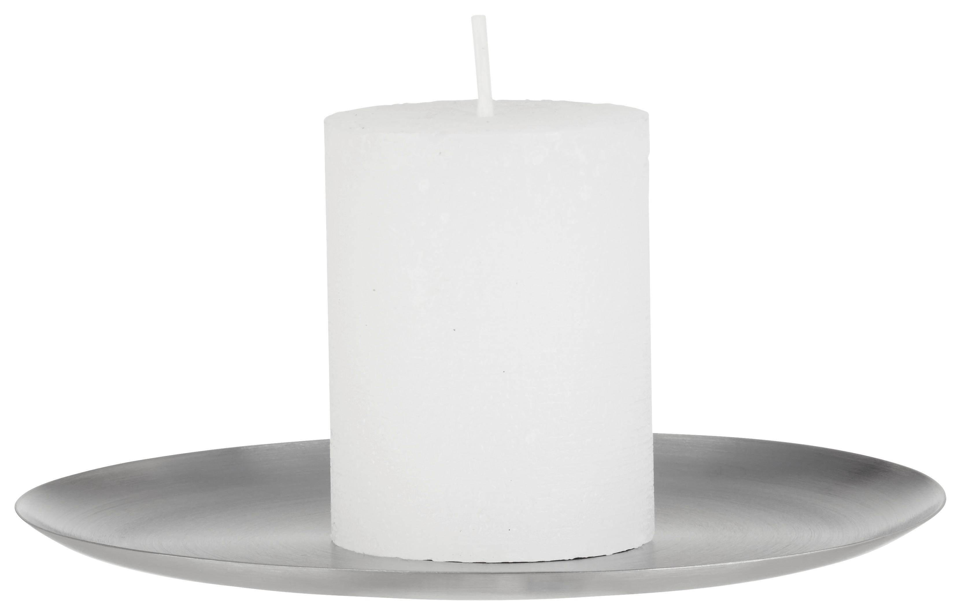 Kerzenteller Aurora in Silberfarben - Silberfarben, Metall (20/1,4cm) - Modern Living