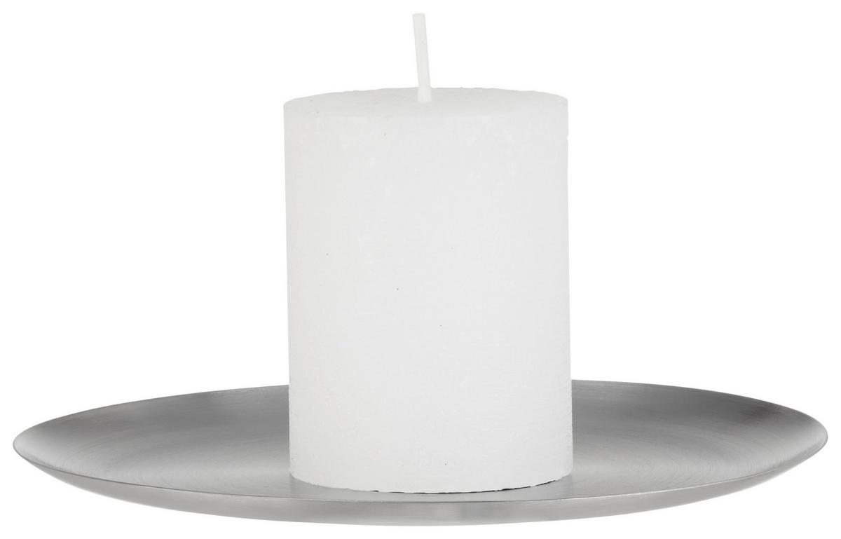 Gyertyatál Aurora - ezüst, fém (20/1,4cm) - Modern Living