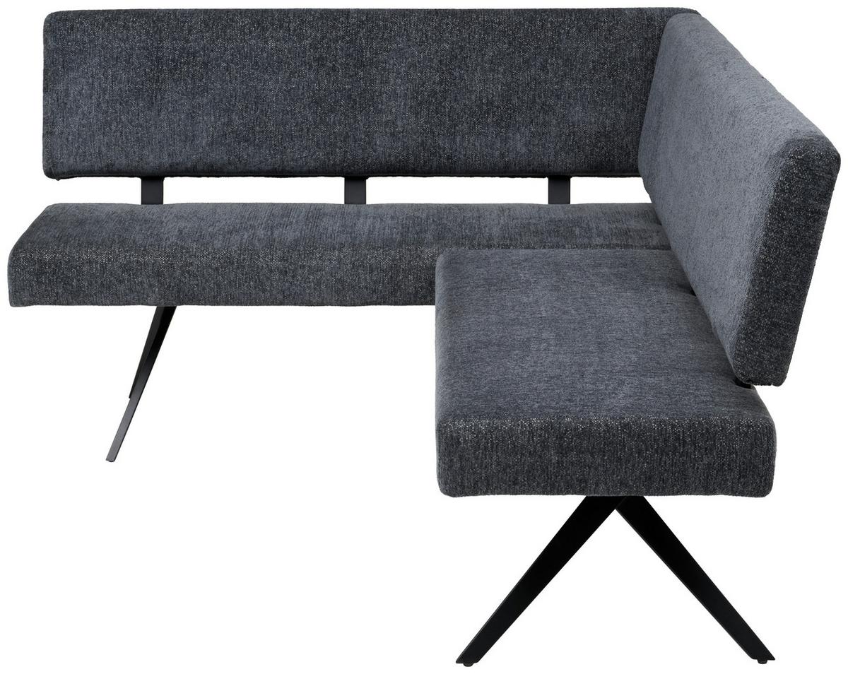 ŁAWKA NAROŻNA CHIOS - ciemnoszary/czarny, Konventionell, metal/tkanina (150/190cm) - MID.YOU