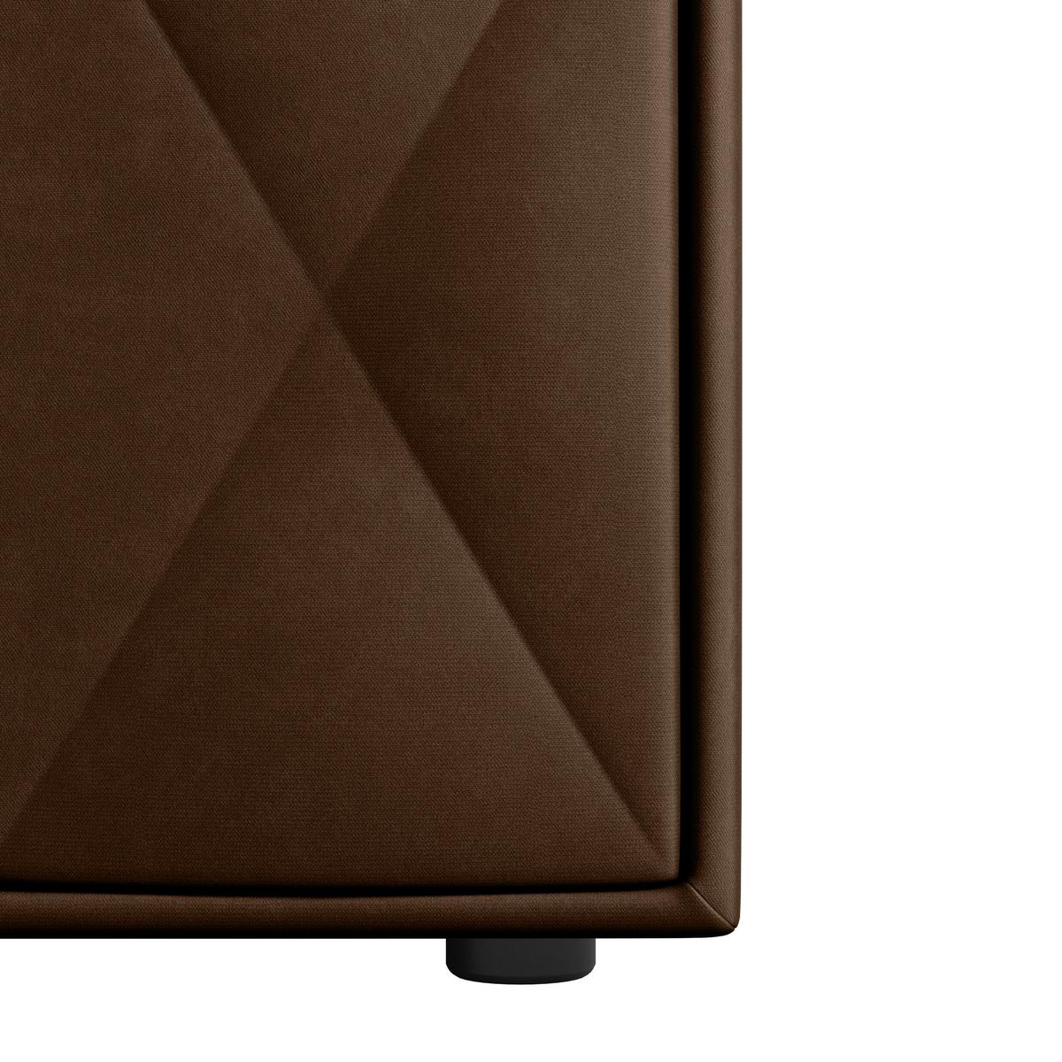 Boxspringbett Porto ca. 180x200 cm Braun - Schwarz/Braun, MODERN, Holz/Textil (180/200cm) - MID.YOU